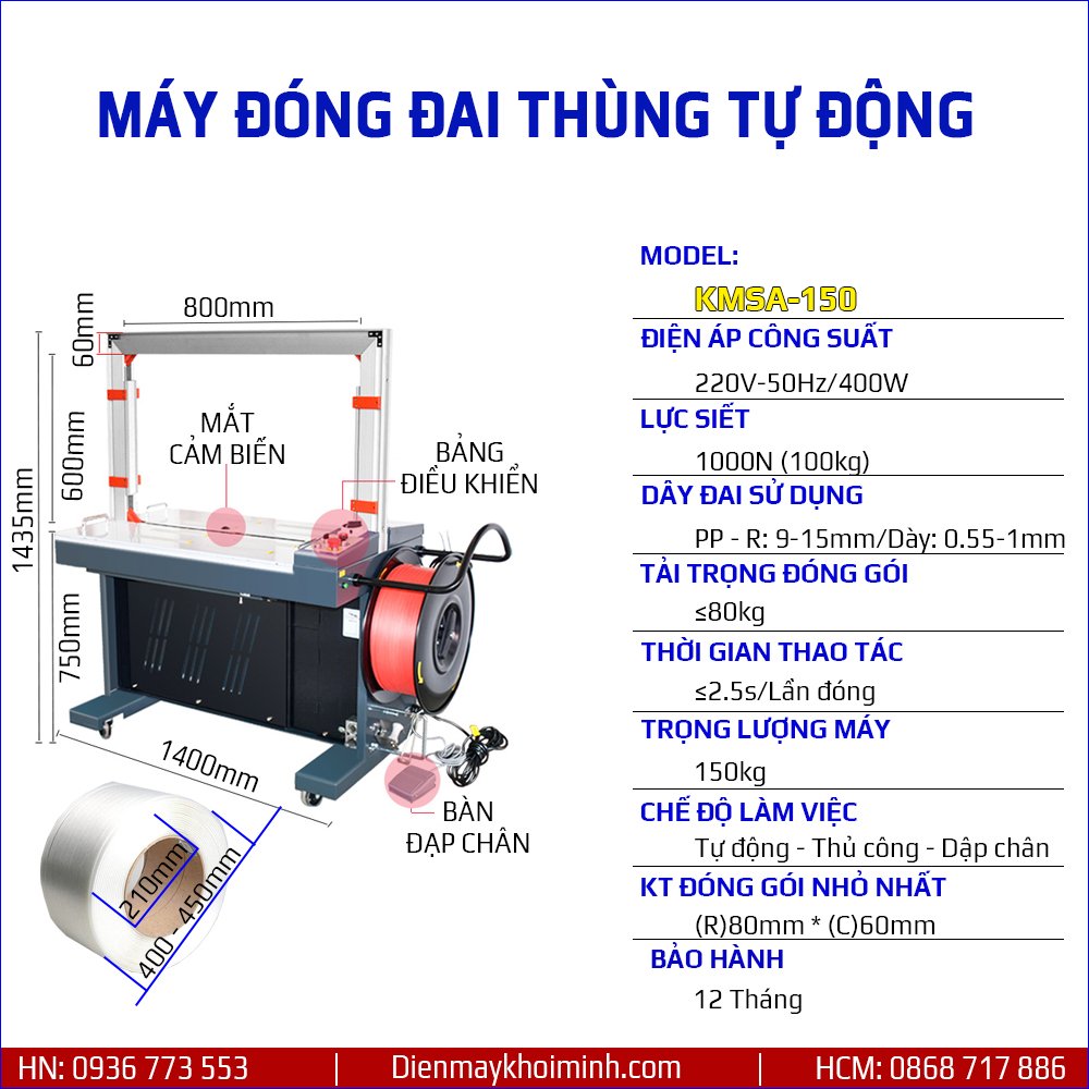 Máy đóng đai - Công Ty TNHH Đầu Tư Thương Mại A2Z